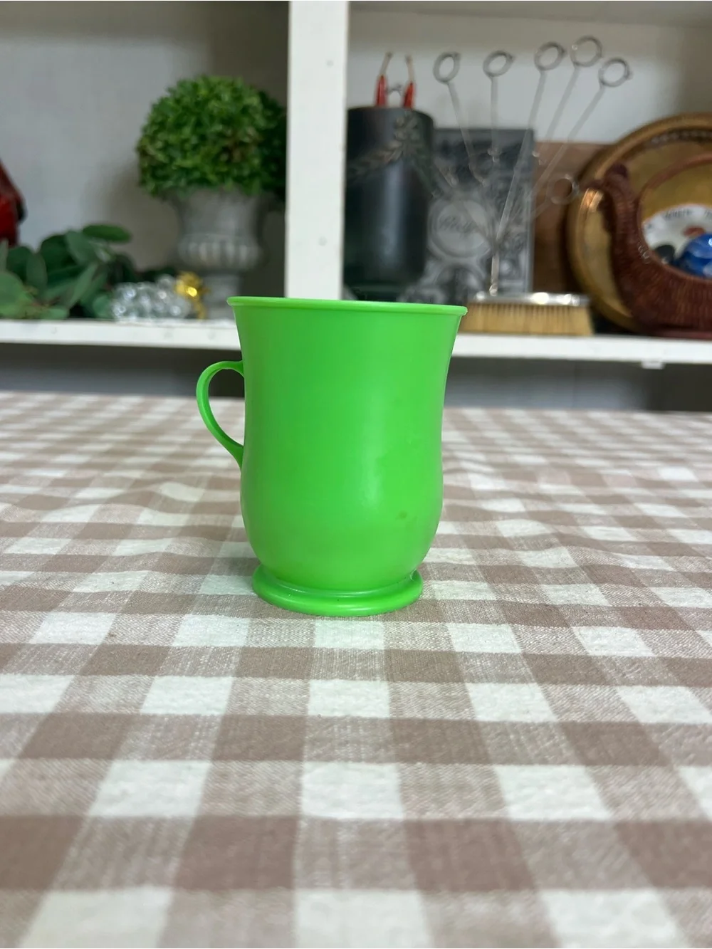 Vintage kool aid plastic cup green retro